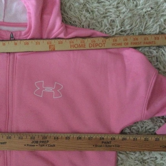 Under Armour Girls' Tech Terry Full Zip Hoodie, size YXL - Picture 4 of 8